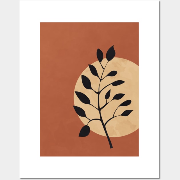 Simple Minimal Boho - Botanical Leaves 1 Wall Art by Colorable